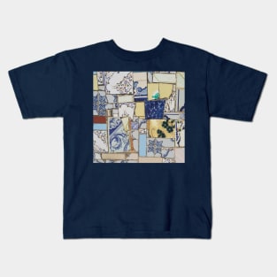 Broken decorative ceramic tiles patchwork Kids T-Shirt